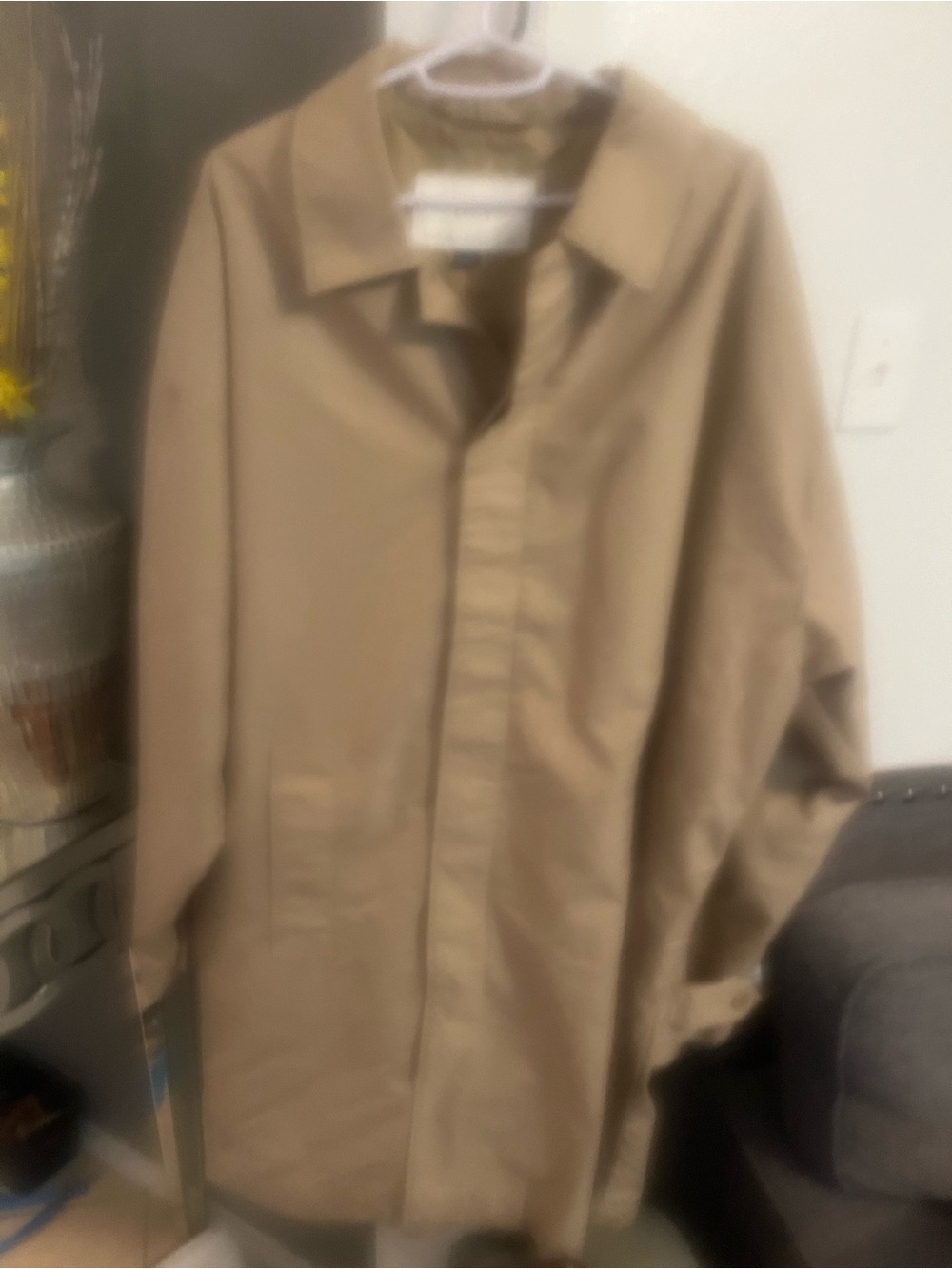 American Eagle Outfitters Tan Trench Coat-No Belt